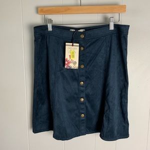 Chelsea & Violet Navy Boho A-Line Skirt-M